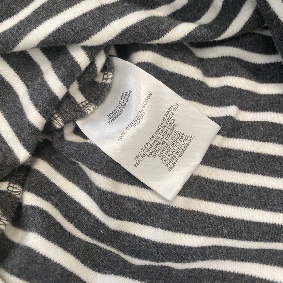 Jones New York Long Sleeve Cowl Neck Pullover Top Black White Stripe Sz XL - Picture 5 of 5